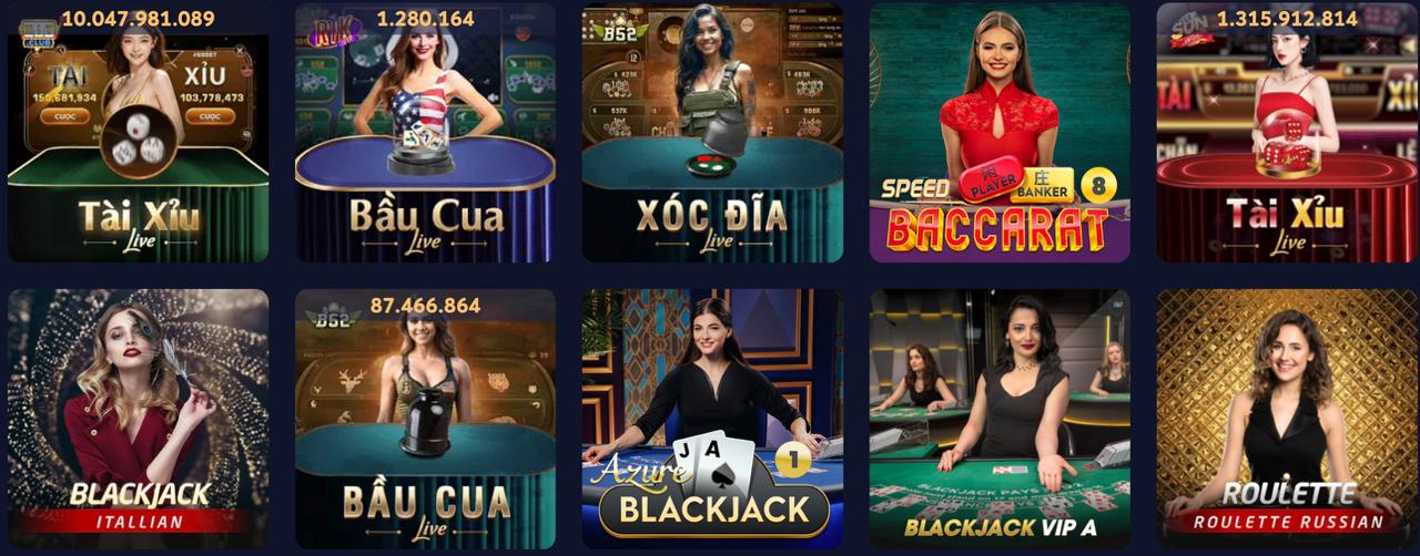 Danh mục game Live Casino MEBET nổi bật không thể bỏ qua