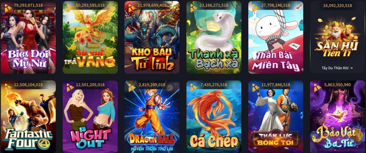 Kho game nổ hũ Mebet đa dạng chinh phục mọi cược thủ